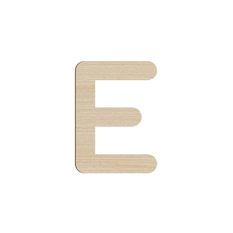 lettre majuscule en bois, lettre M décorative en bois