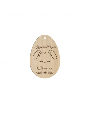 Support en bois à décorer lapin et œufs fleuris pour pâques - Clapito