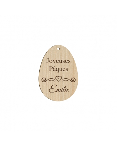 Oeuf de pâques en bois personnalisable