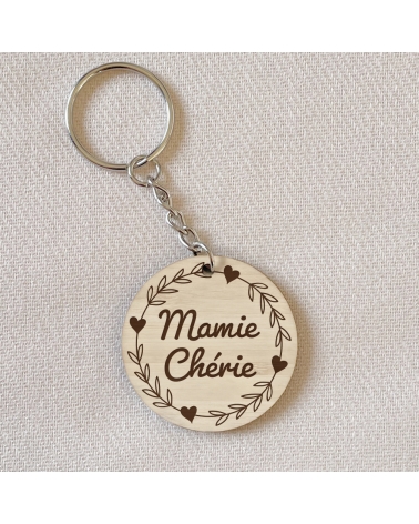 porte-clés en bois pour mamie