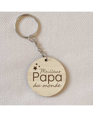 Porte-clés pour papa en bois