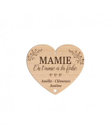 Décoration cœur personnalisée pour mamie